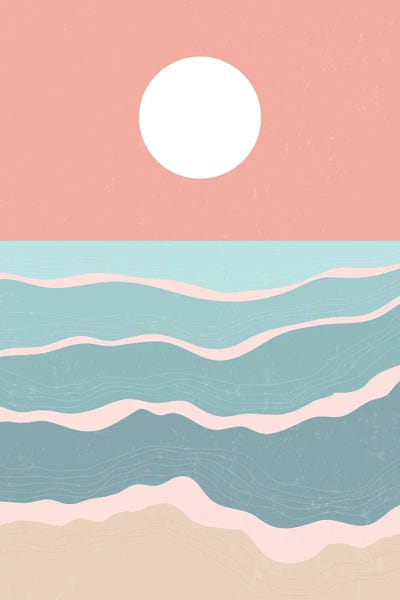 Sunset Over The Ocean I by jay stanley framed canvas print