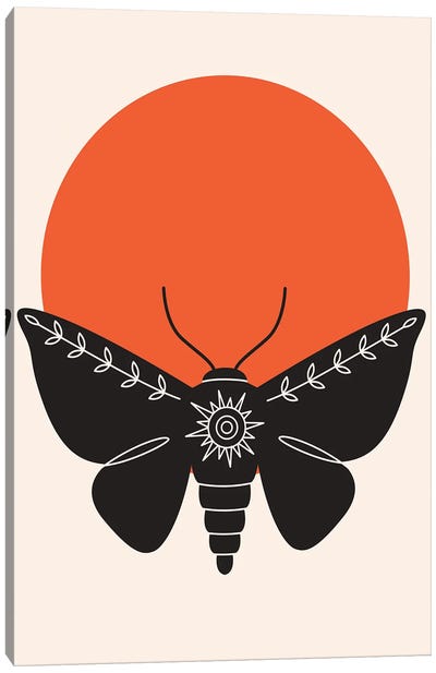Sunshine Moth Canvas Art Print - Folksy Fauna