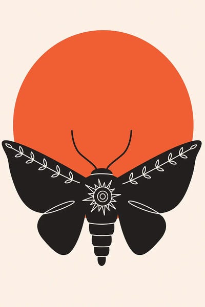 Folksy Fauna: Sunshine Moth by jay stanley