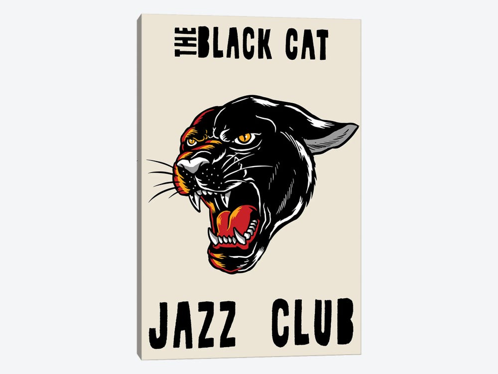 The Black CatJjazz Club by Jay Stanley 1-piece Canvas Wall Art