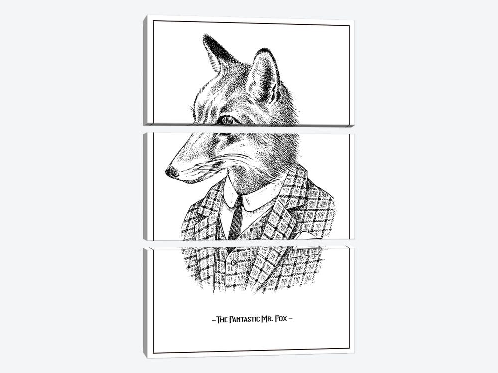 The Fantastic Mr. Fox by Jay Stanley 3-piece Canvas Art