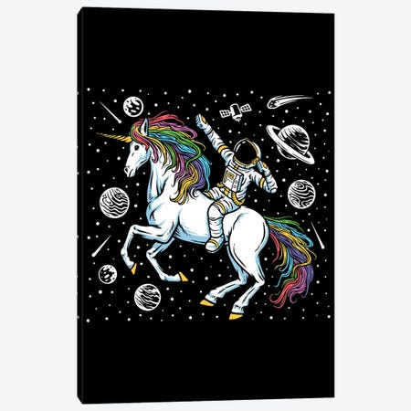 The Galictic Unicorn Canvas Print #STY424} by Jay Stanley Canvas Wall Art