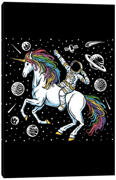 The Galictic Unicorn Canvas Art Print - Jay Stanley