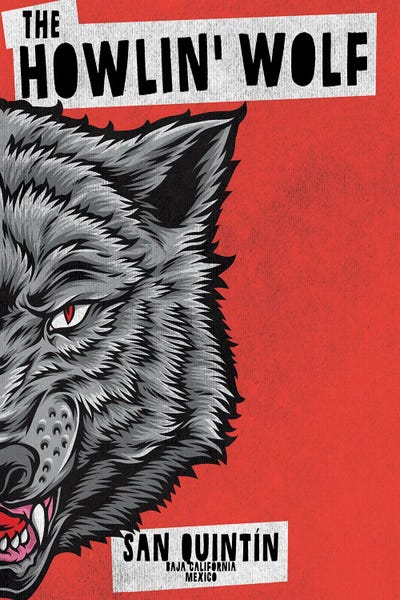 The Howlin Wolf by jay stanley framed canvas print