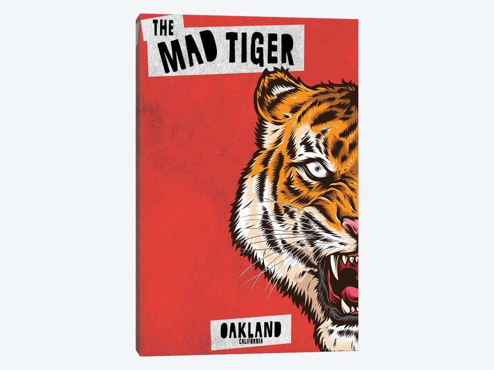 The Mad Tiger by Jay Stanley 1-piece Canvas Print