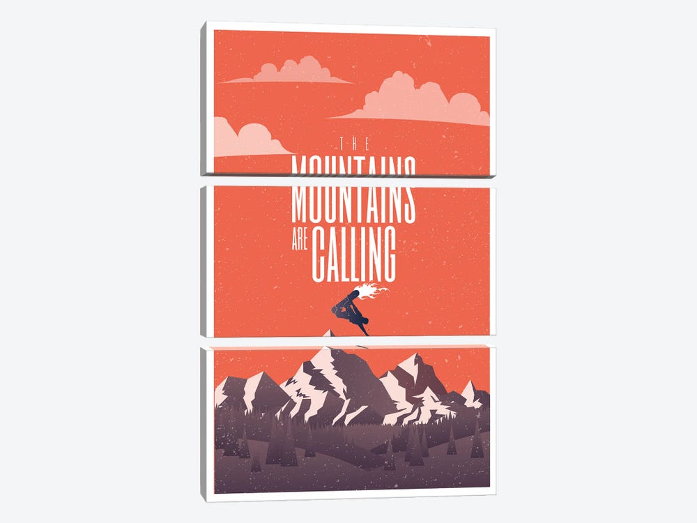 The Mountains Are Calling by Jay Stanley 3-piece Canvas Art Print