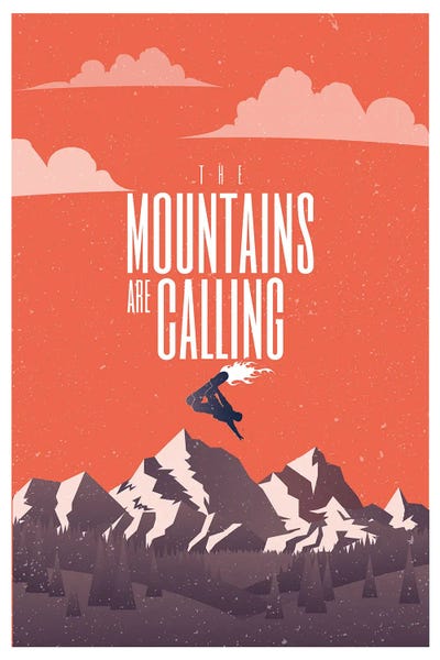 Inspirational Office: The Mountains Are Calling by jay stanley
