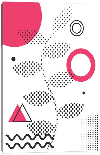 Abstract Halftone Shapes I Canvas Art Print - Jay Stanley