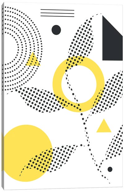 Abstract Halftone Shapes II Canvas Art Print - Jay Stanley