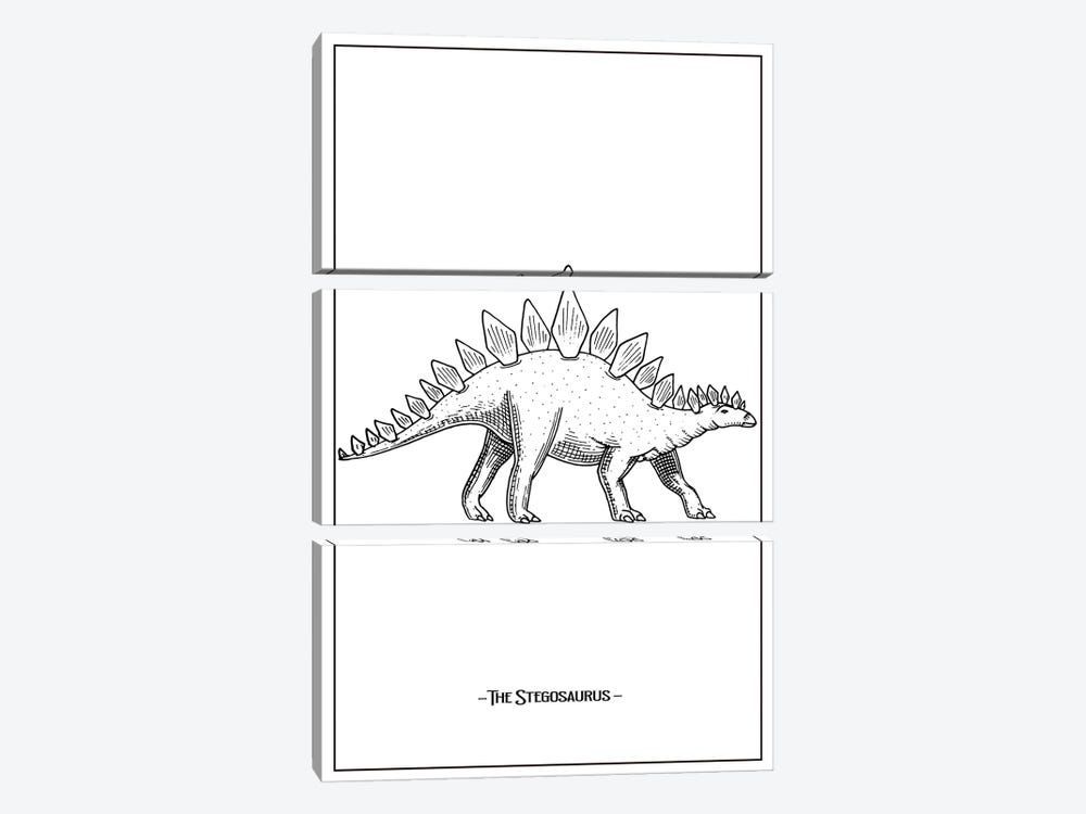 The Stegosaurus by Jay Stanley 3-piece Canvas Art