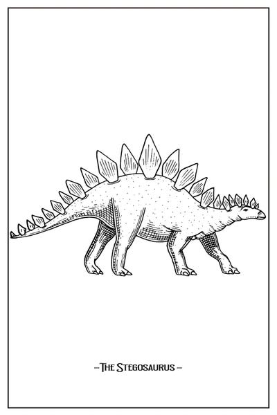 Kids Dinosaur Art: The Stegosaurus by jay stanley
