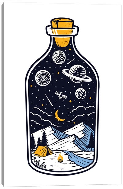 The Universe In A Bottle Canvas Art Print - Jay Stanley
