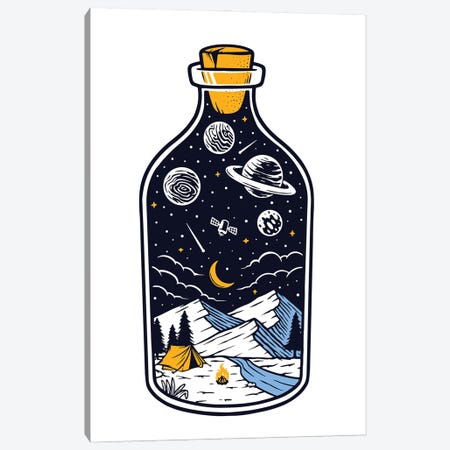 The Universe In A Bottle Canvas Print #STY456} by Jay Stanley Canvas Art Print