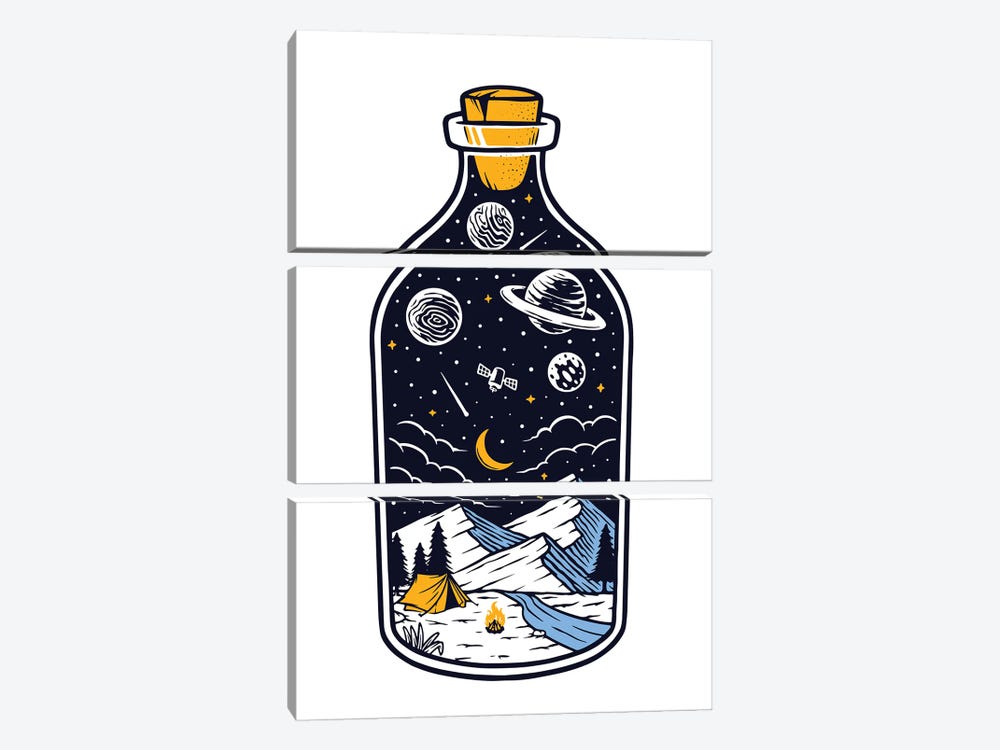 The Universe In A Bottle by Jay Stanley 3-piece Canvas Artwork