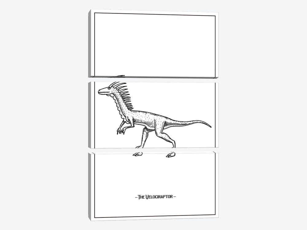 The Velociraptor by Jay Stanley 3-piece Art Print