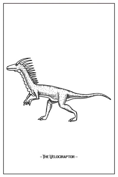 Kids Dinosaur Art: The Velociraptor by jay stanley