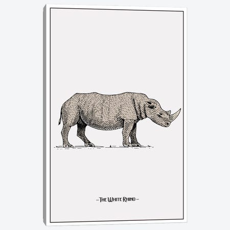 The White Rhino Canvas Print #STY459} by Jay Stanley Canvas Art