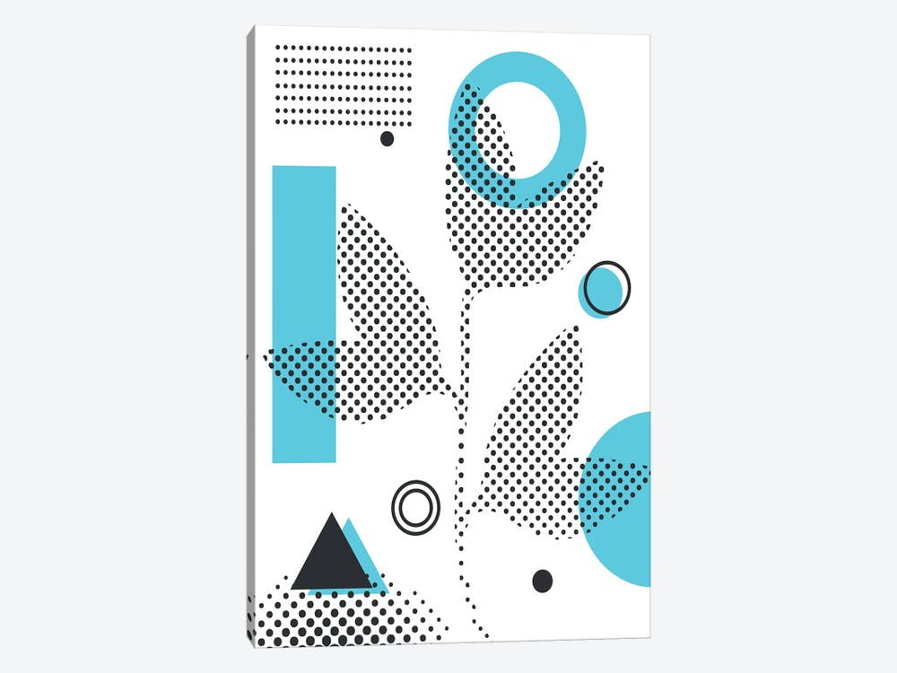 Abstract Halftone Shapes III by Jay Stanley 1-piece Canvas Wall Art