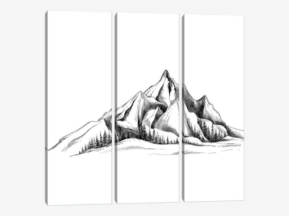 To The Mountains by Jay Stanley 3-piece Canvas Print
