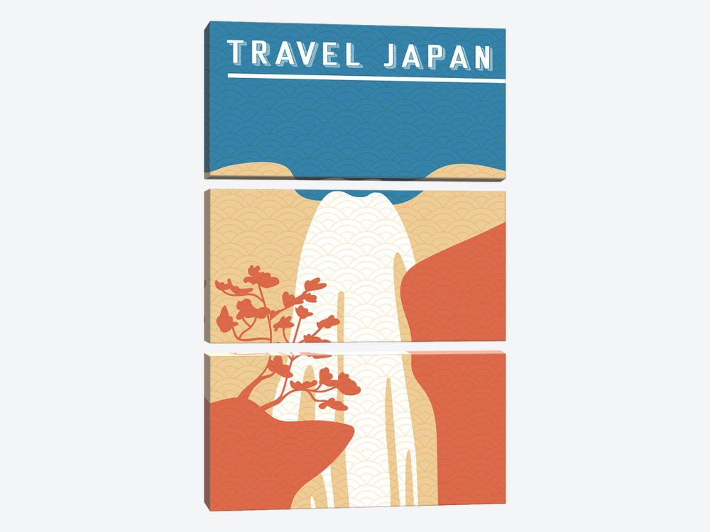 Traval Japan Minimilism I by Jay Stanley 3-piece Canvas Print