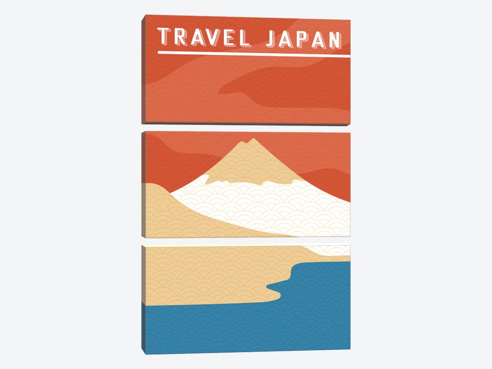 Traval Japan Minimilism II by Jay Stanley 3-piece Canvas Art
