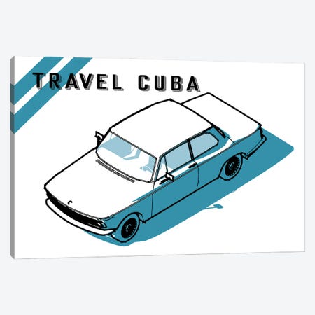 Travel Cuba Blue Canvas Print #STY468} by Jay Stanley Art Print
