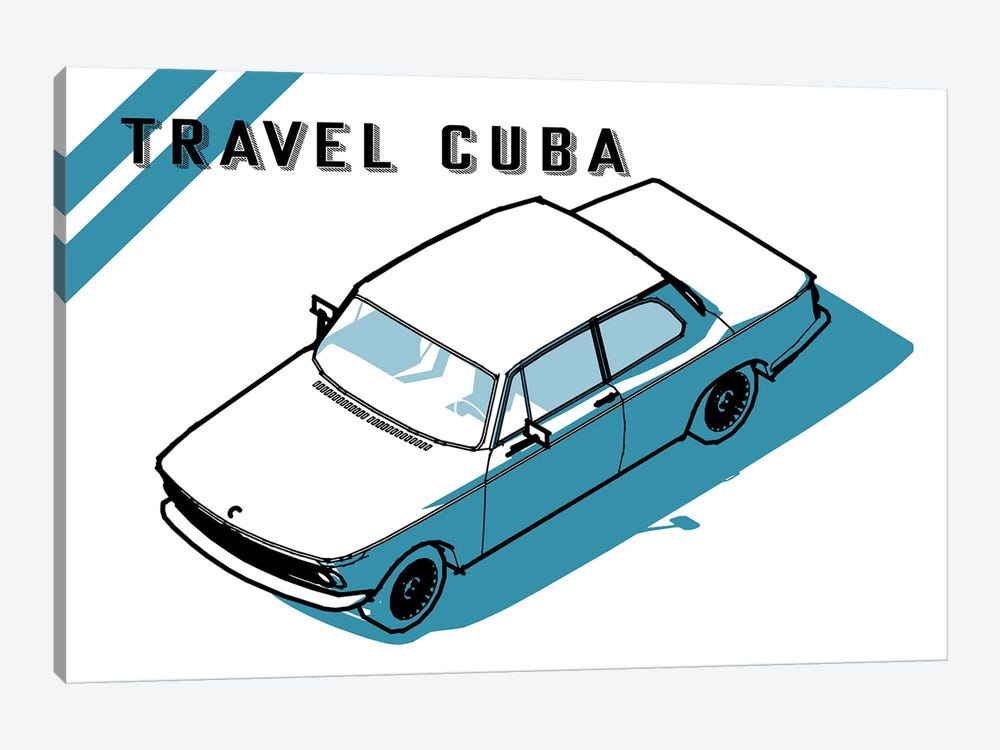 Travel Cuba Blue by Jay Stanley 1-piece Art Print