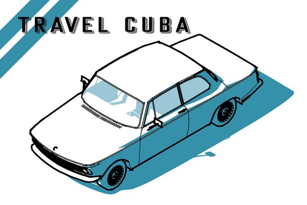Black & White & Blue: Travel Cuba Blue by jay stanley