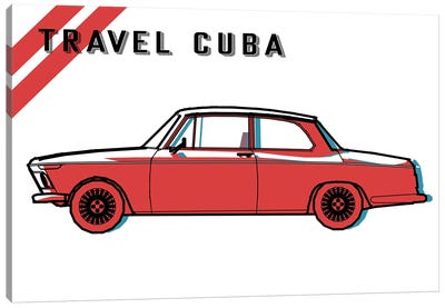 Travel Cuba Canvas Art Print - Minimalist Travel Posters