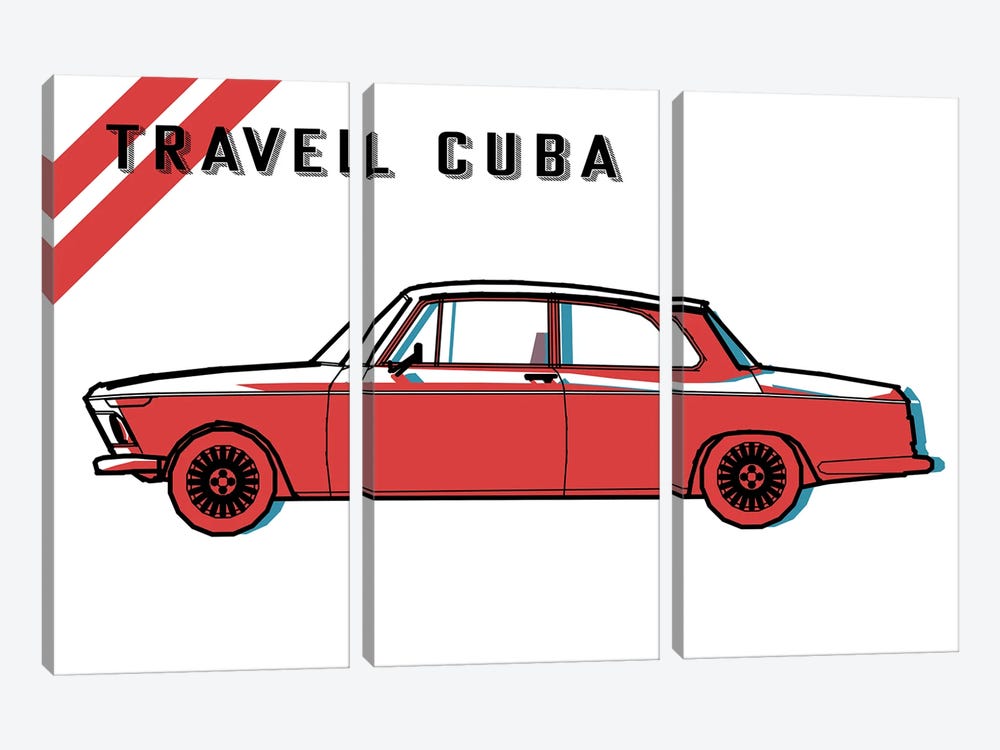 Travel Cuba by Jay Stanley 3-piece Canvas Wall Art
