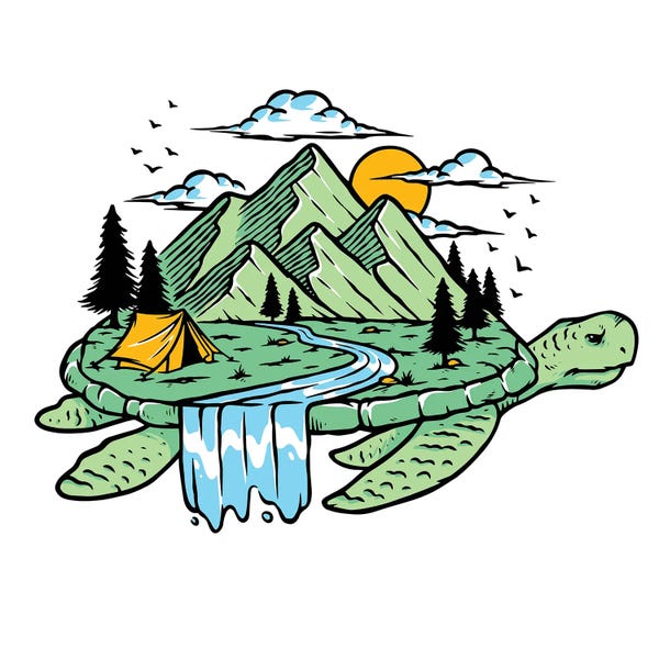 Illustrations: Turtles All The Way Down by jay stanley