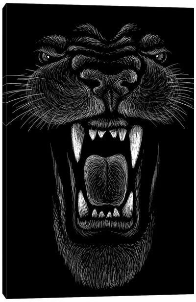 Up Close And Personal Canvas Art Print - Panther Art