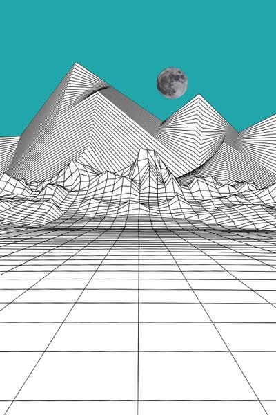 White Moon Rise by jay stanley canvas print