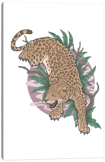 Wild Leopard Canvas Art Print - Jay Stanley