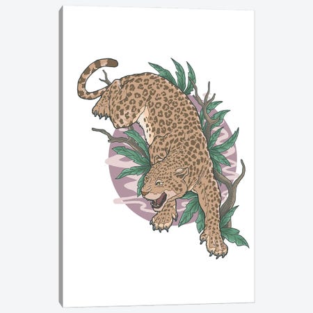 Wild Leopard Canvas Print #STY485} by Jay Stanley Canvas Artwork