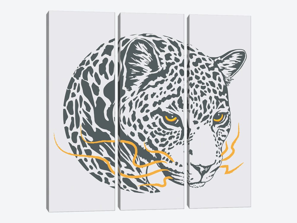 Wise Leopard by Jay Stanley 3-piece Canvas Art Print