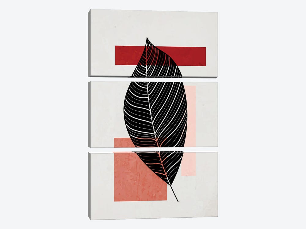Abstract Leaf Vibe II by Jay Stanley 3-piece Canvas Art Print