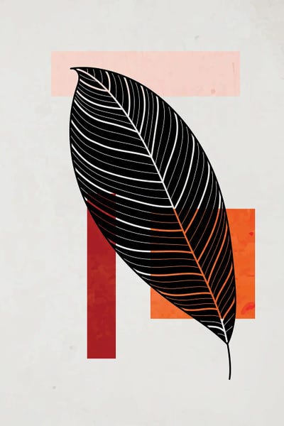 Minimalist Bohemian Decor: Abstract Leaf Vibe IIII by jay stanley