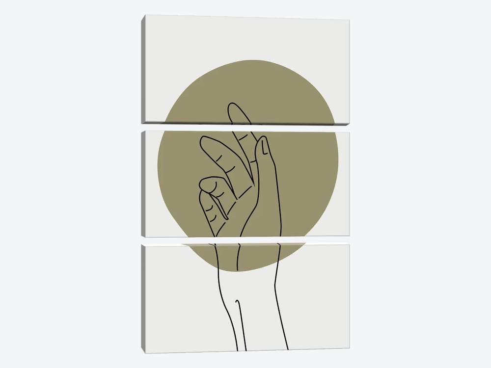 Abstract Minimal Hand I by Jay Stanley 3-piece Canvas Art