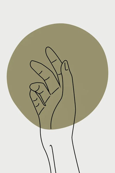 jay stanley: Abstract Minimal Hand I by jay stanley