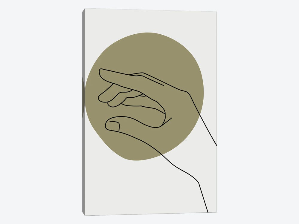 Abstract Minimal Hand II by Jay Stanley 1-piece Canvas Art Print