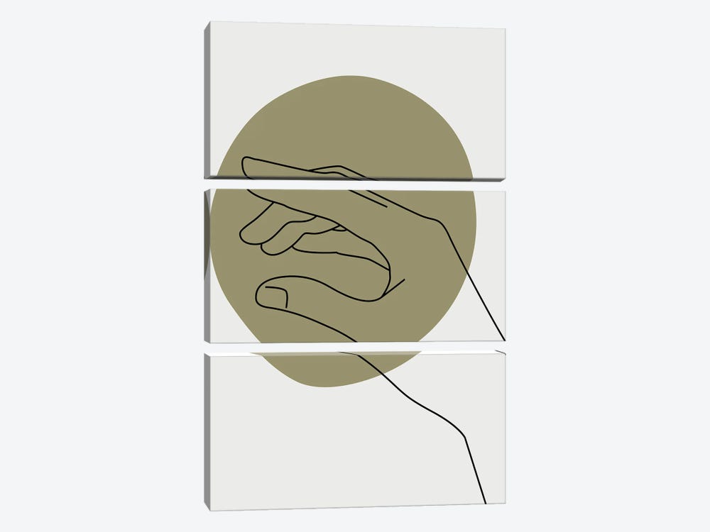 Abstract Minimal Hand II by Jay Stanley 3-piece Art Print
