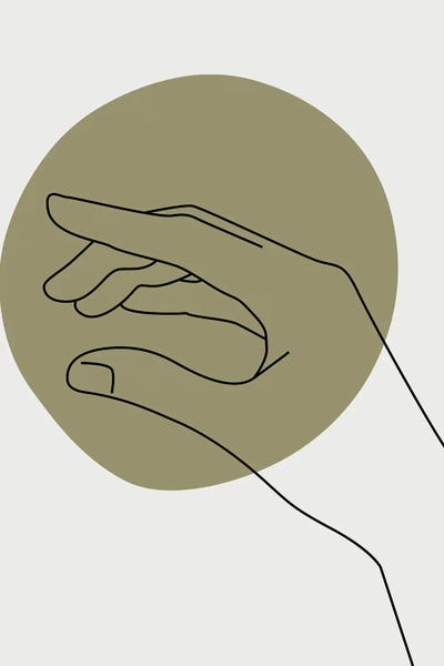 jay stanley: Abstract Minimal Hand II by jay stanley
