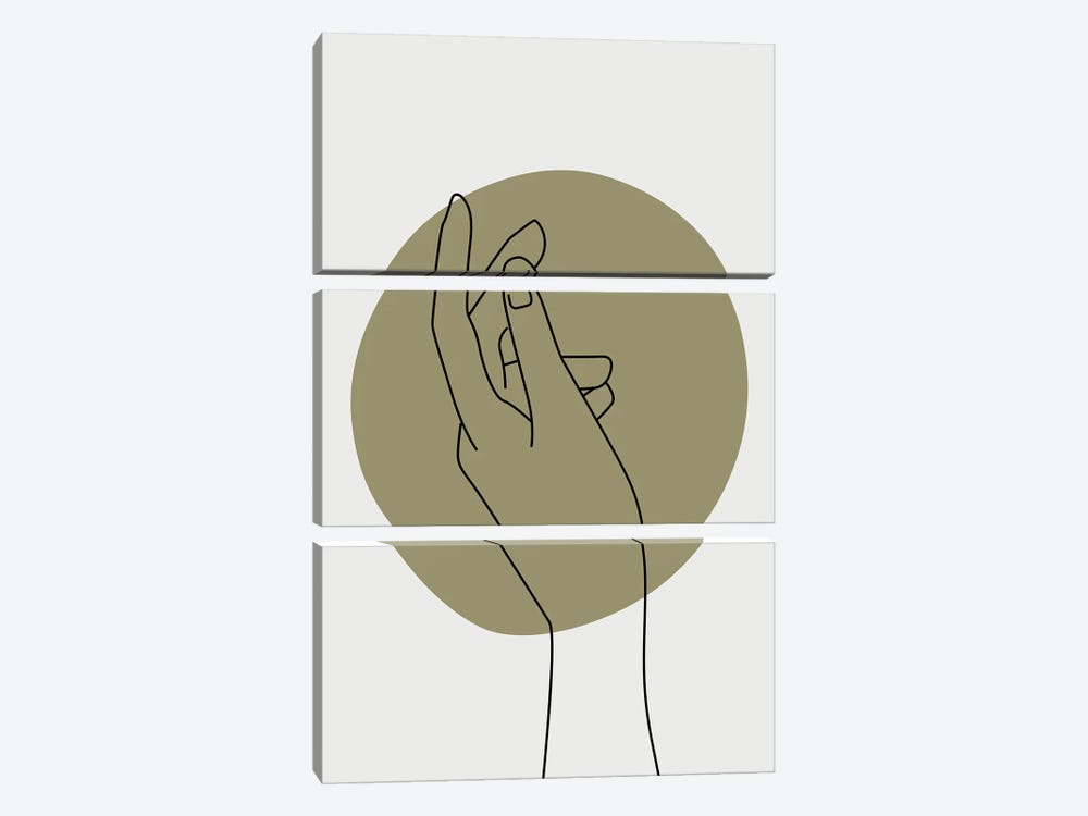 Abstract Minimal Hand III by Jay Stanley 3-piece Canvas Wall Art