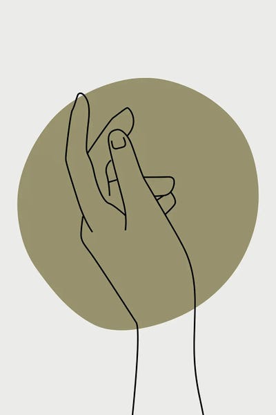 jay stanley: Abstract Minimal Hand III by jay stanley