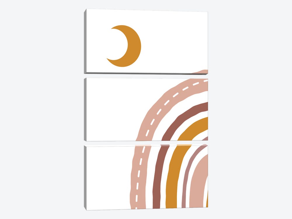 Abstract MoonVibes by Jay Stanley 3-piece Canvas Wall Art