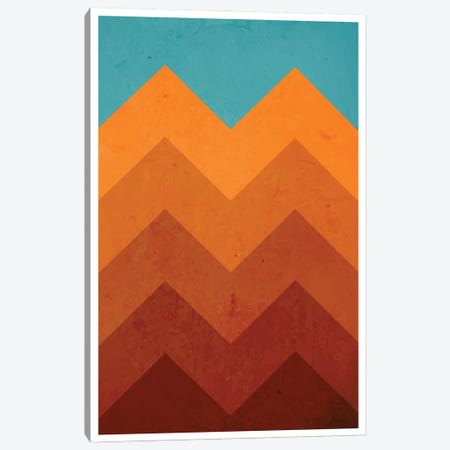 Abstract Orange Mountain Canvas Print #STY62} by Jay Stanley Canvas Art