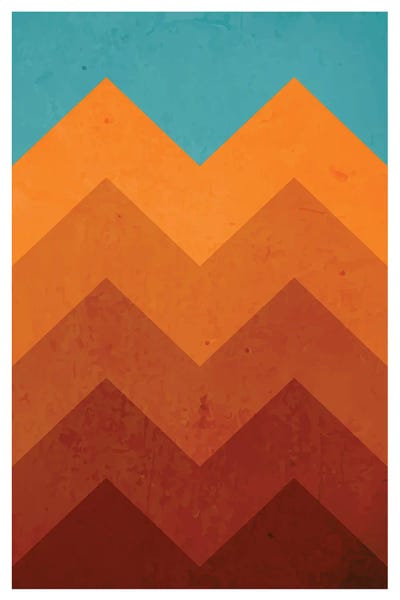 Illustrations: Abstract Orange Mountain by jay stanley