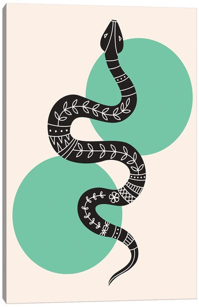Abstract Snake Canvas Art Print - Folksy Fauna