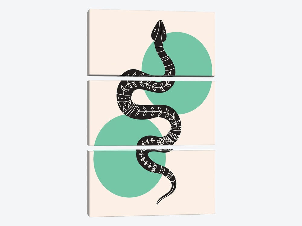 Abstract Snake by Jay Stanley 3-piece Canvas Art